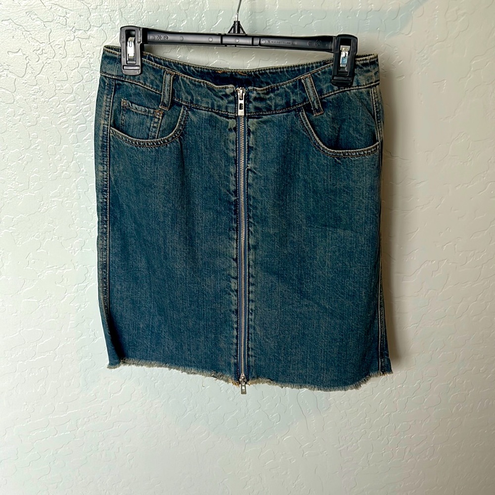 Unique denim skirt